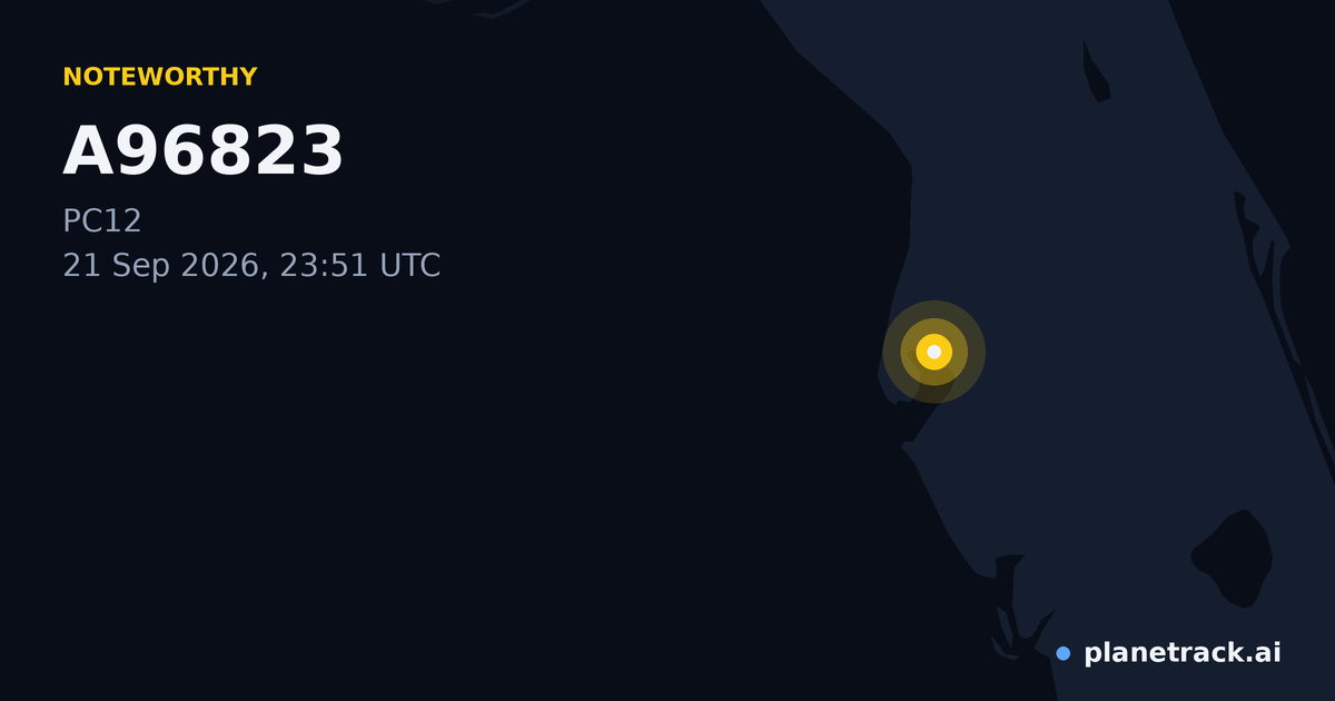 Map of where A96823's special aircraft happened