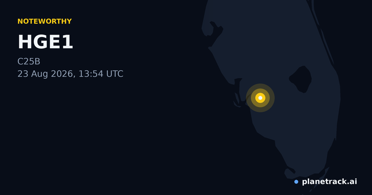 Map of where HGE1's special aircraft happened