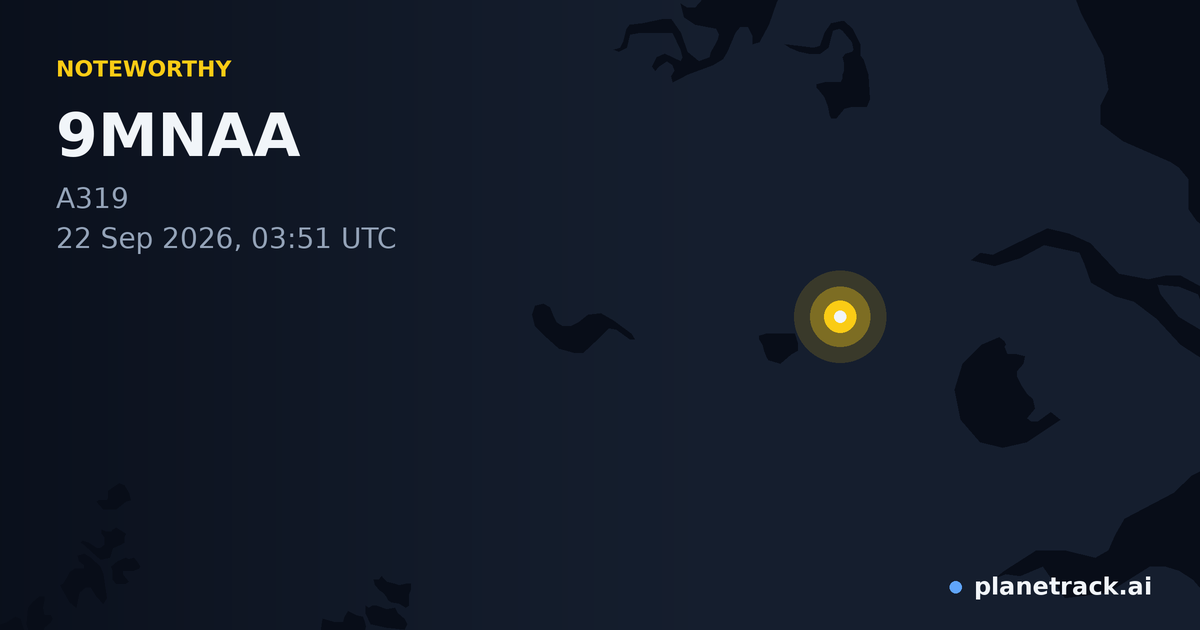 Map of where 9MNAA's special aircraft happened
