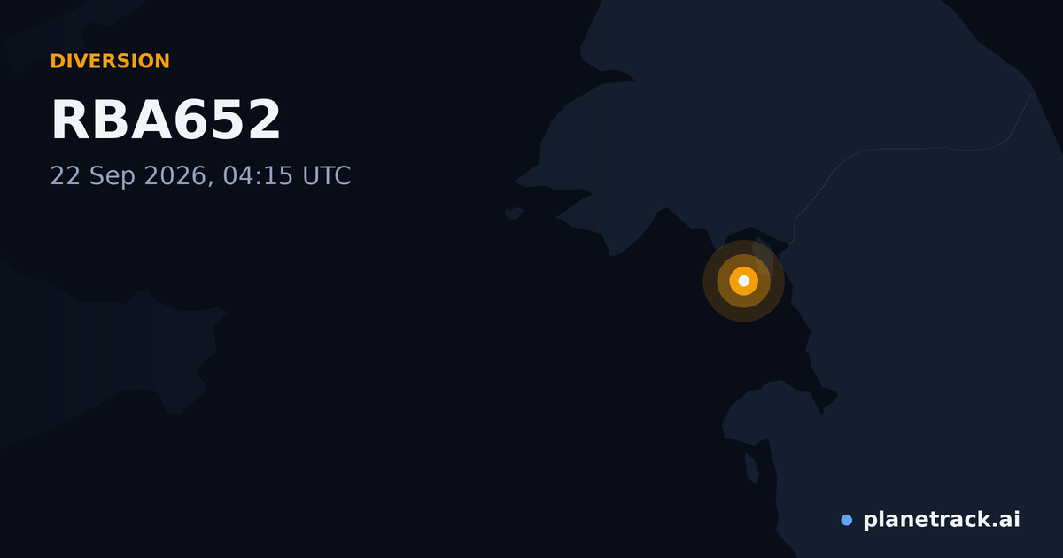 Map of where RBA652's diversion happened