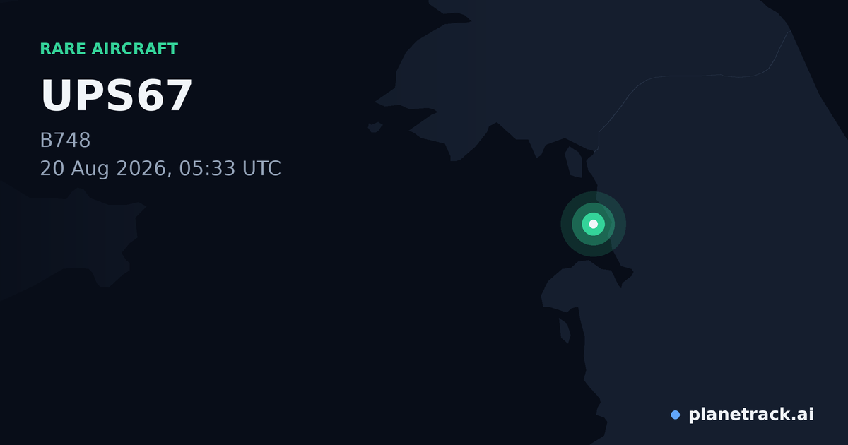 Map of where UPS67's rare aircraft happened