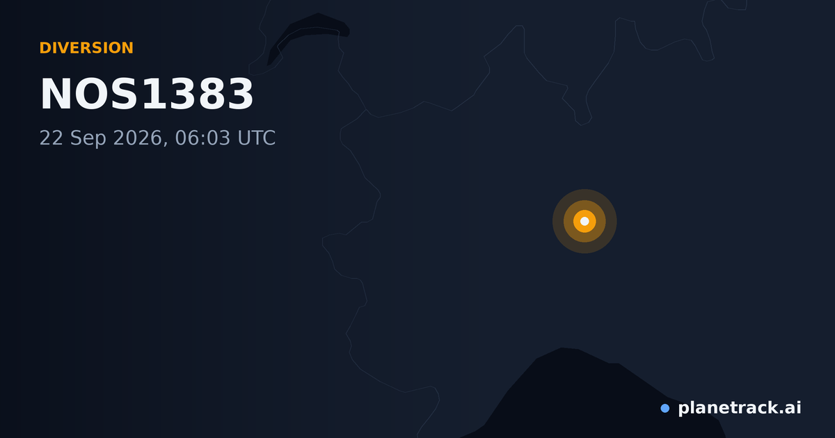 Map of where NOS1383's diversion happened