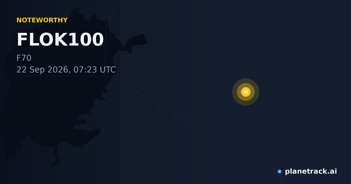 Map of where FLOK100's special aircraft happened