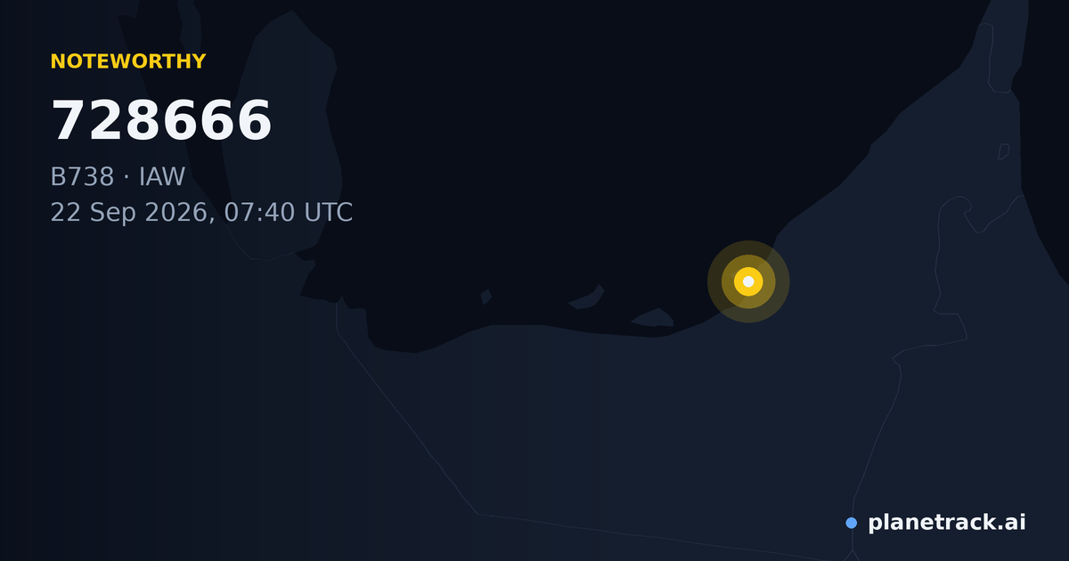 Map of where 728666's special aircraft happened