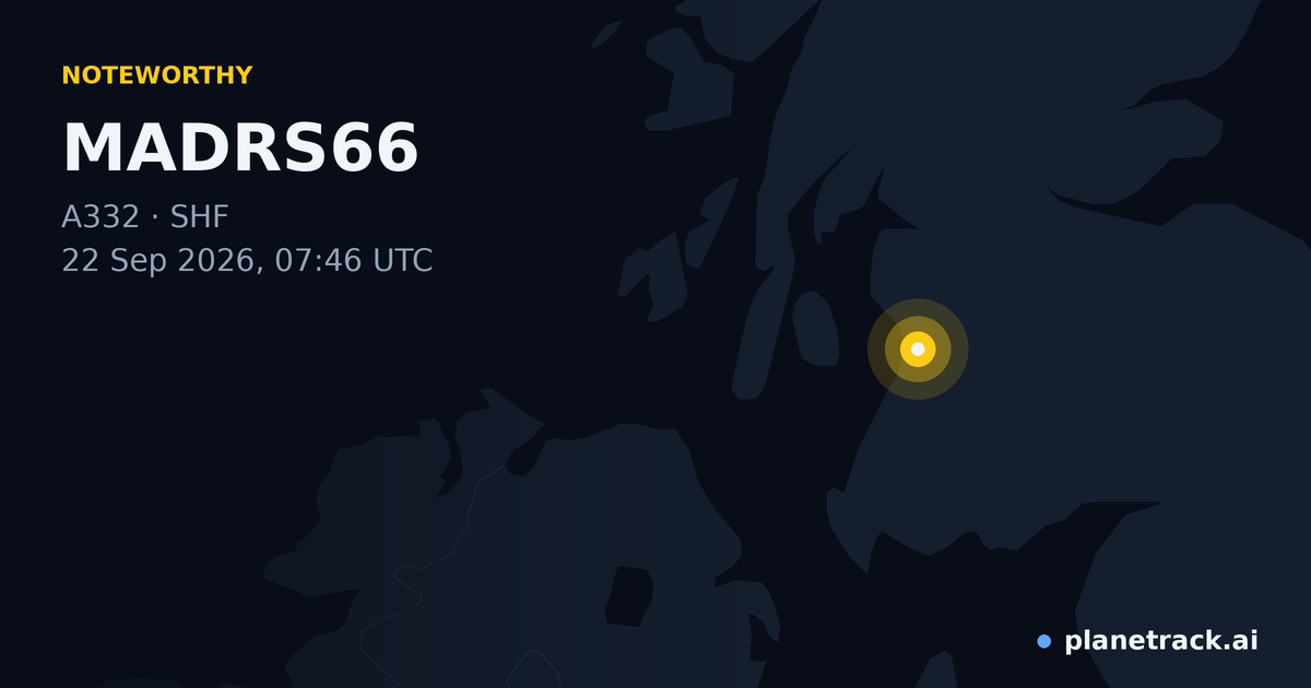 Map of where MADRS66's special aircraft happened