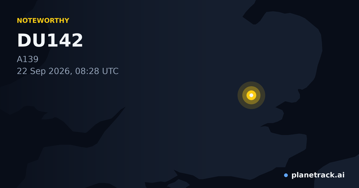 Map of where DU142's special aircraft happened
