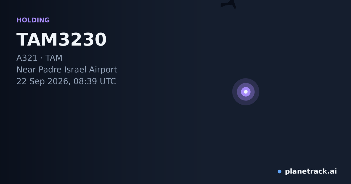 Map of where TAM3230's holding pattern happened