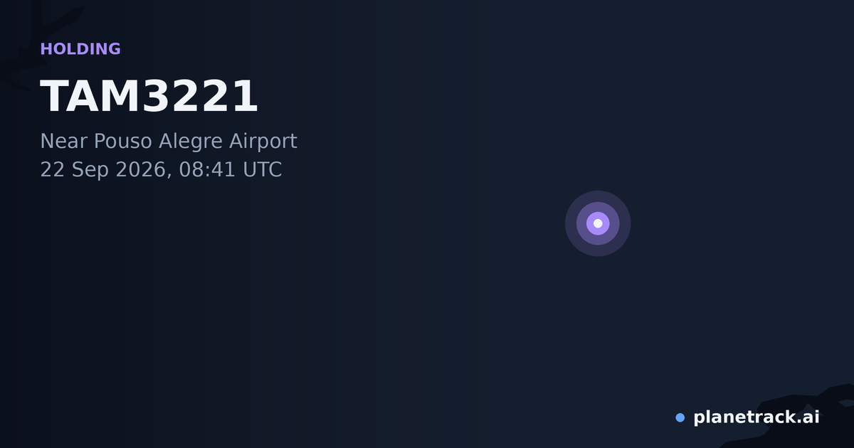 Map of where TAM3221's holding pattern happened