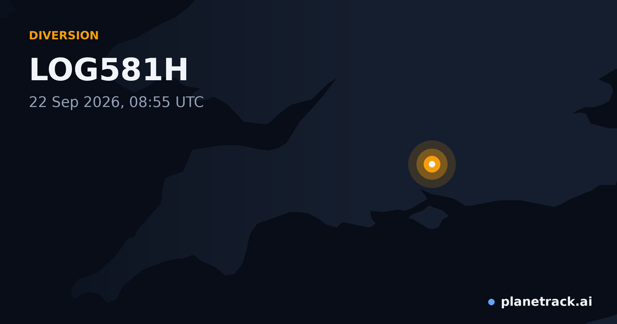 Map of where LOG581H's diversion happened