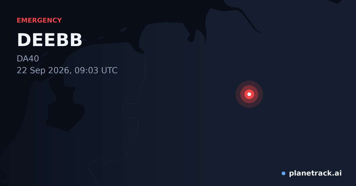 Map of where DEEBB's emergency: squawk 7700 happened