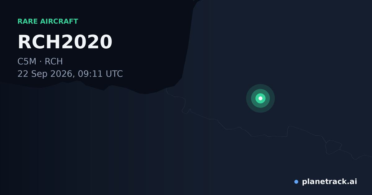 Map of where RCH2020's rare aircraft happened