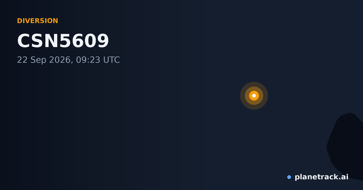 Map of where CSN5609's diversion happened