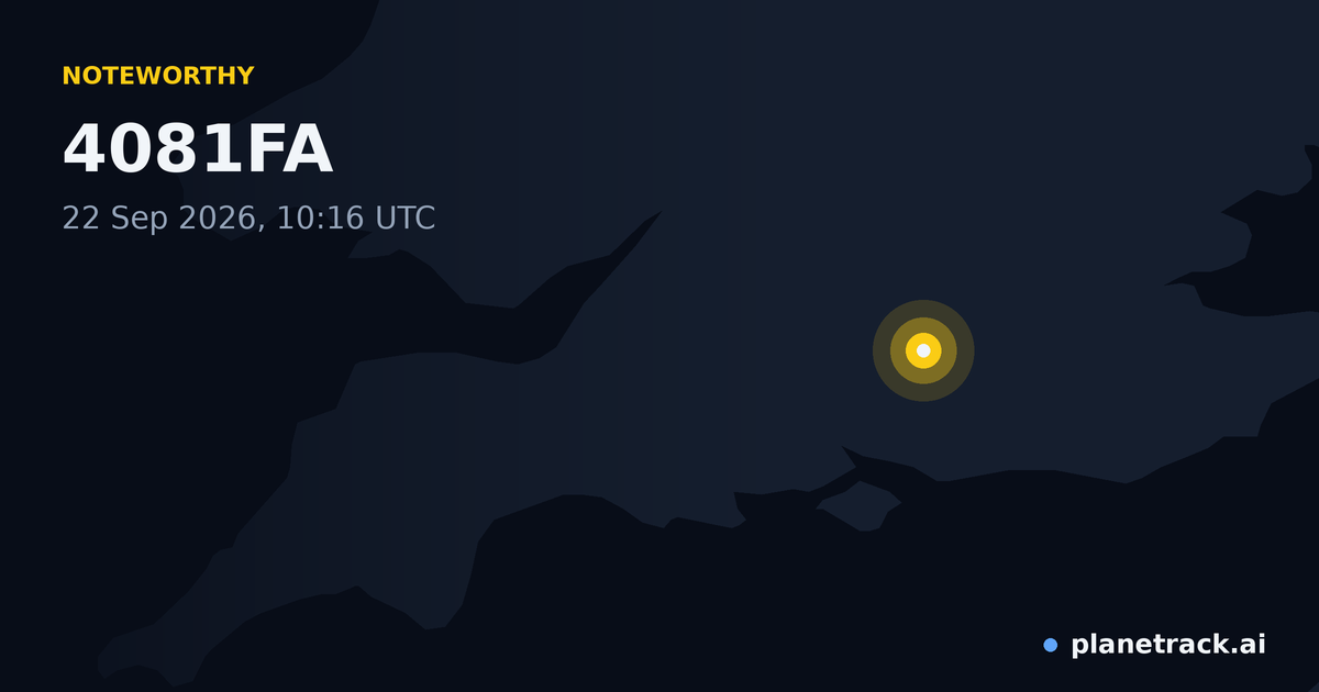 Map of where 4081FA's special aircraft happened