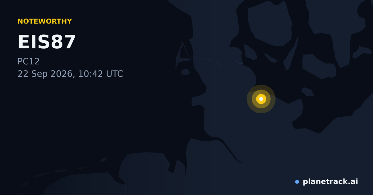 Map of where EIS87's special aircraft happened