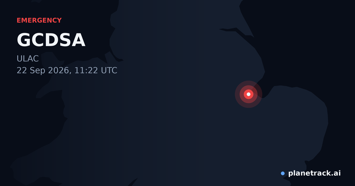 Map of where GCDSA's emergency: squawk 7600 happened