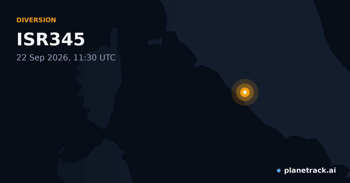 Map of where ISR345's diversion happened