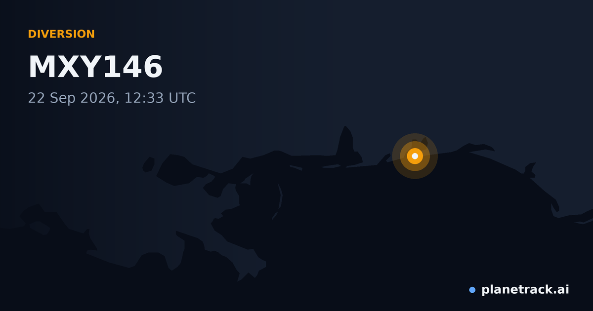 Map of where MXY146's diversion happened