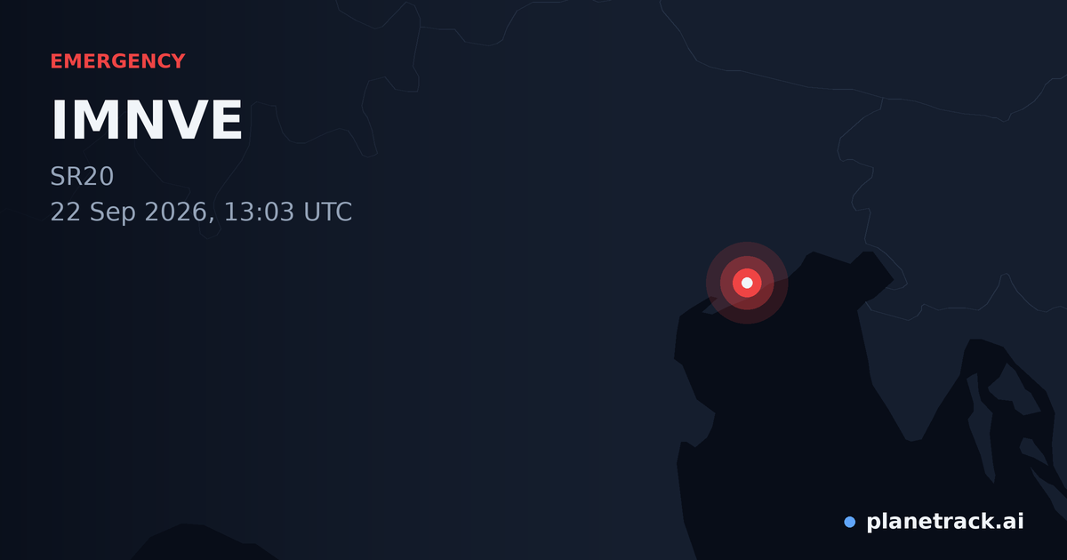 Map of where IMNVE's emergency: squawk 7700 happened