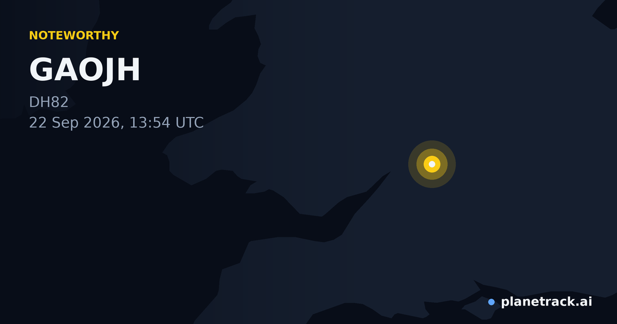 Map of where GAOJH's special aircraft happened