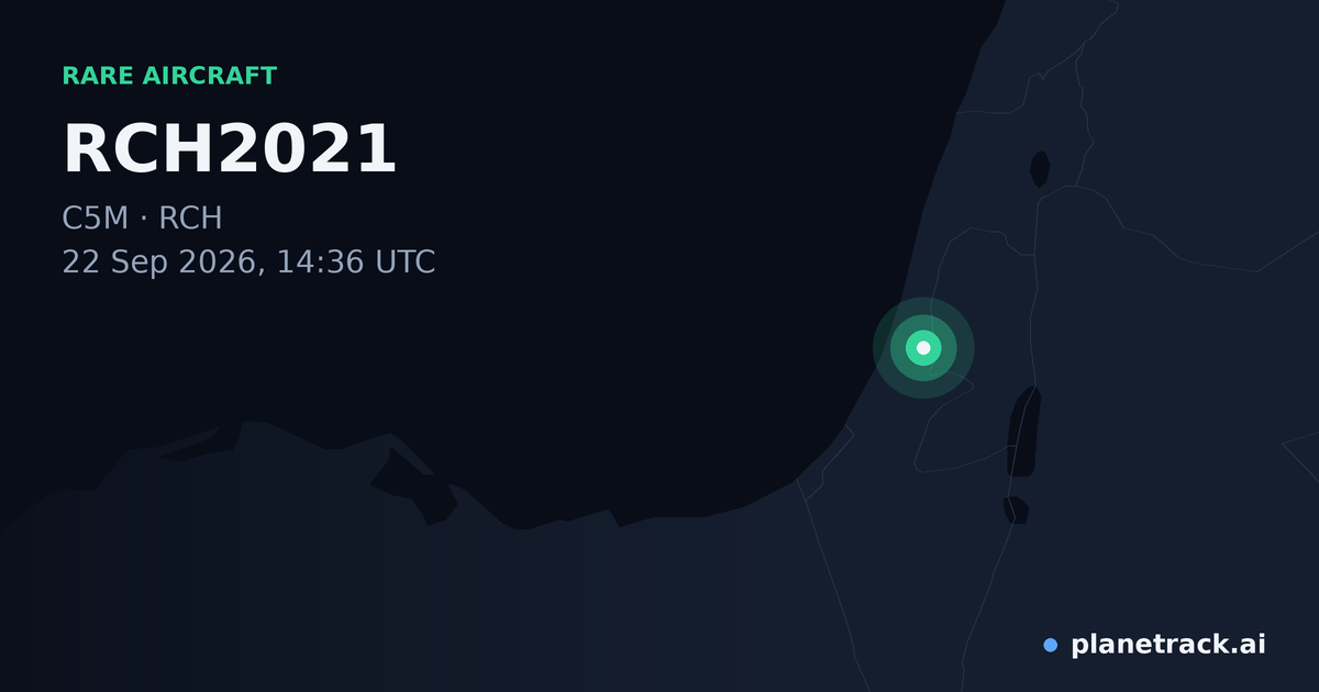 Map of where RCH2021's rare aircraft happened