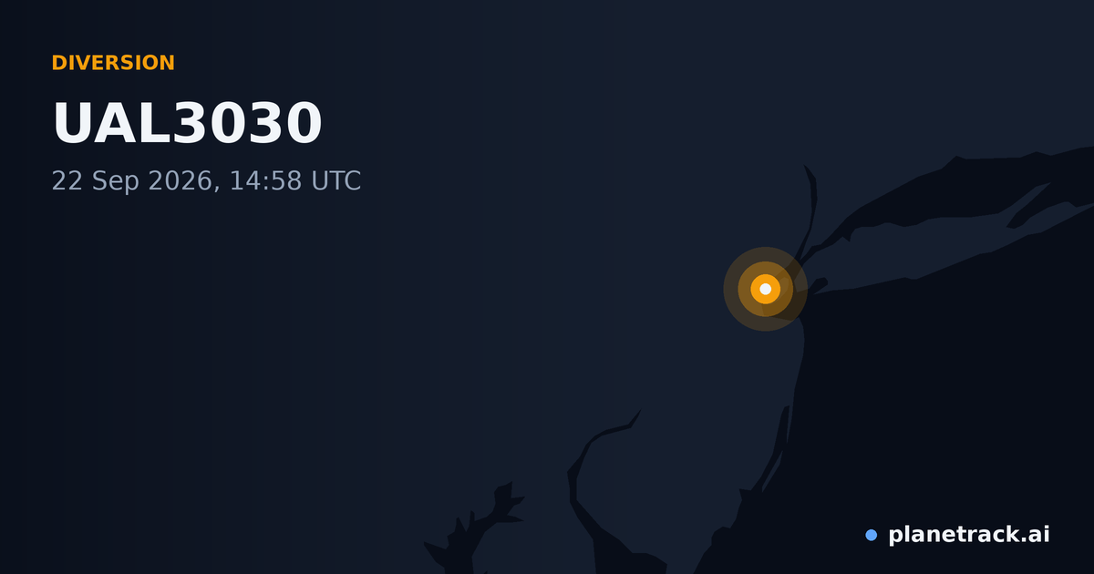 Map of where UAL3030's diversion happened