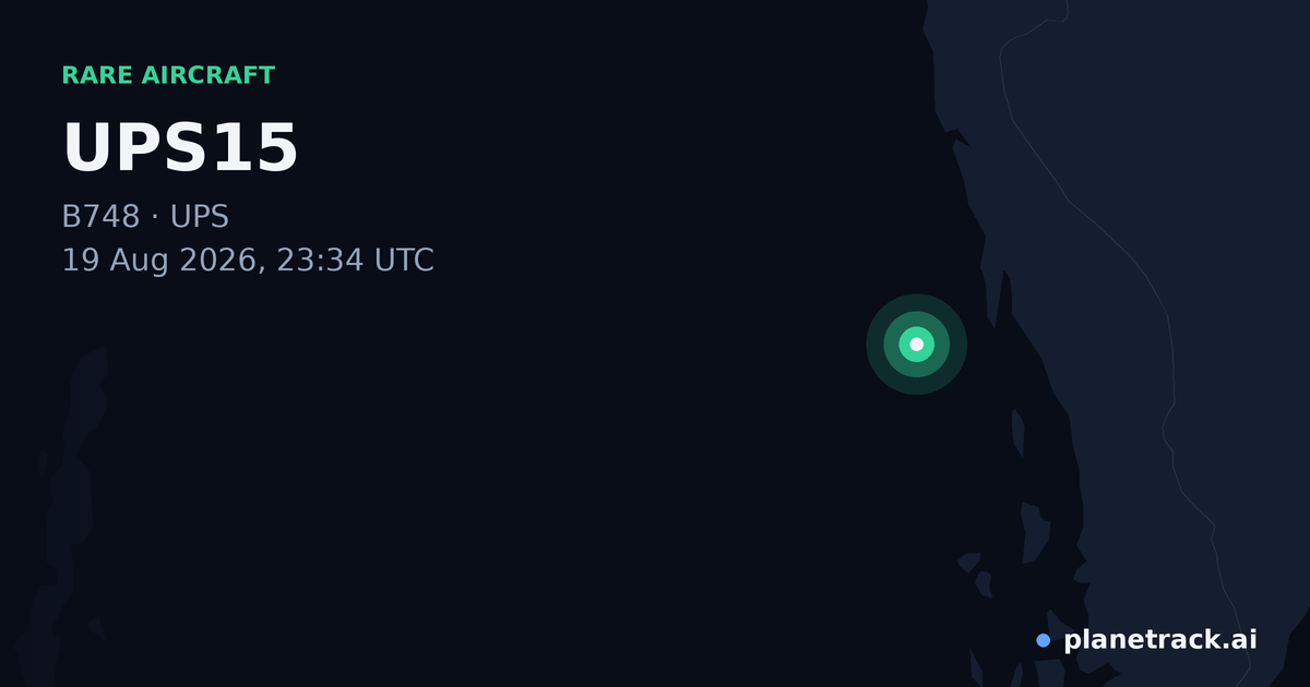 Map of where UPS15's rare aircraft happened
