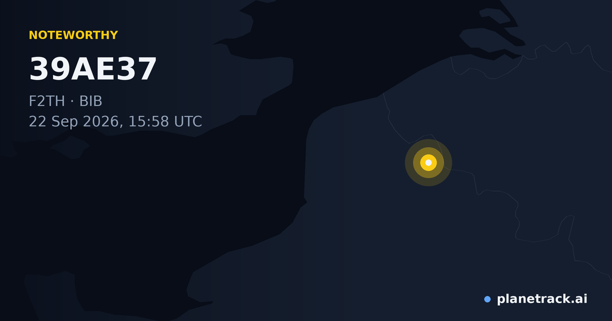 Map of where 39AE37's special aircraft happened