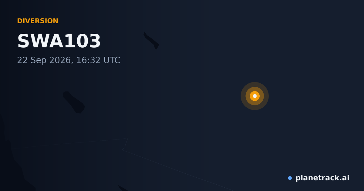 Map of where SWA103's diversion happened