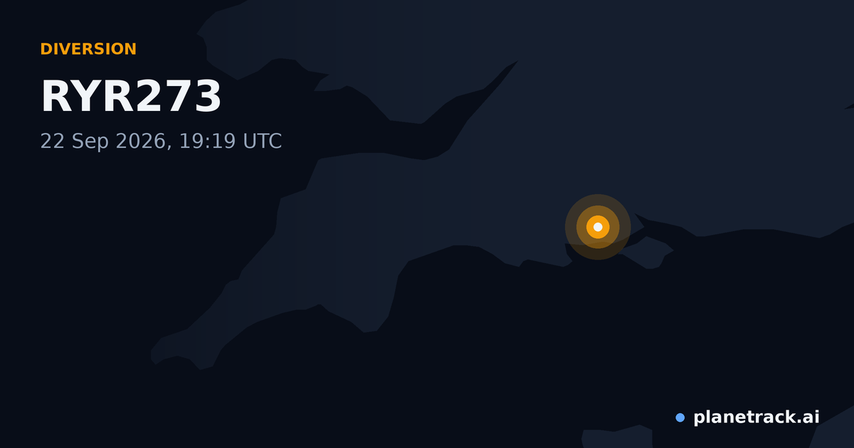 Map of where RYR273's diversion happened