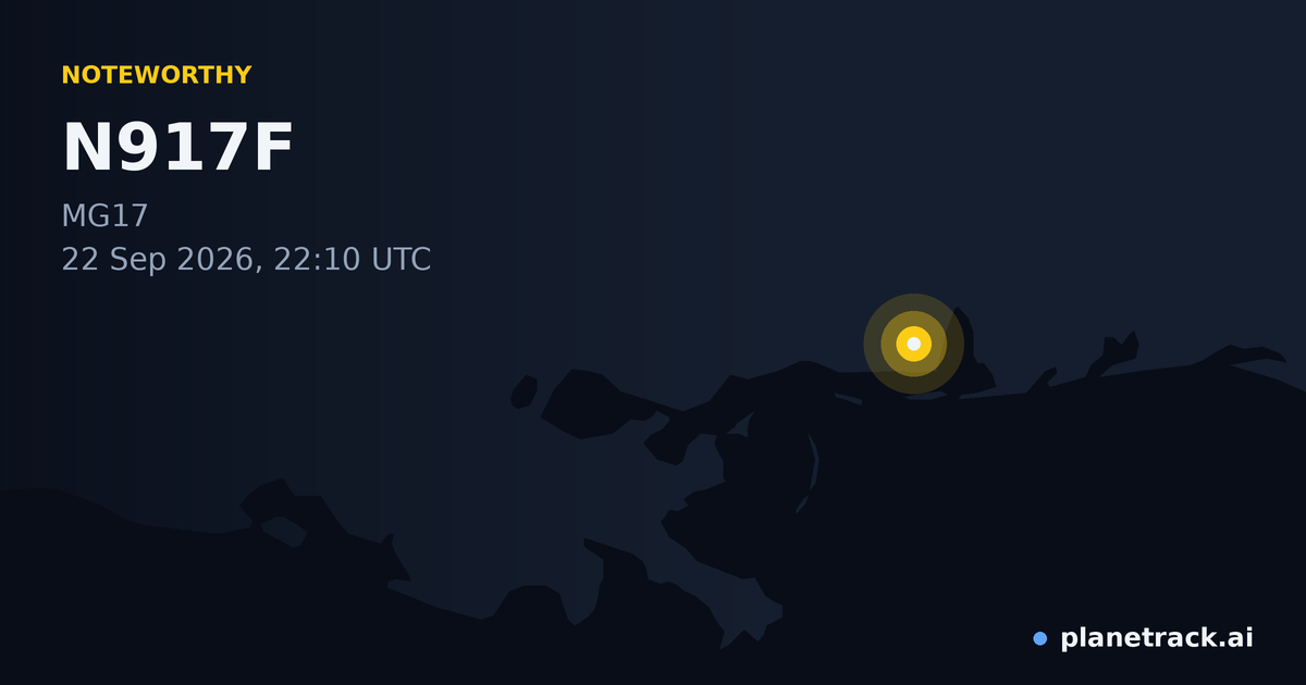 Map of where N917F's special aircraft happened