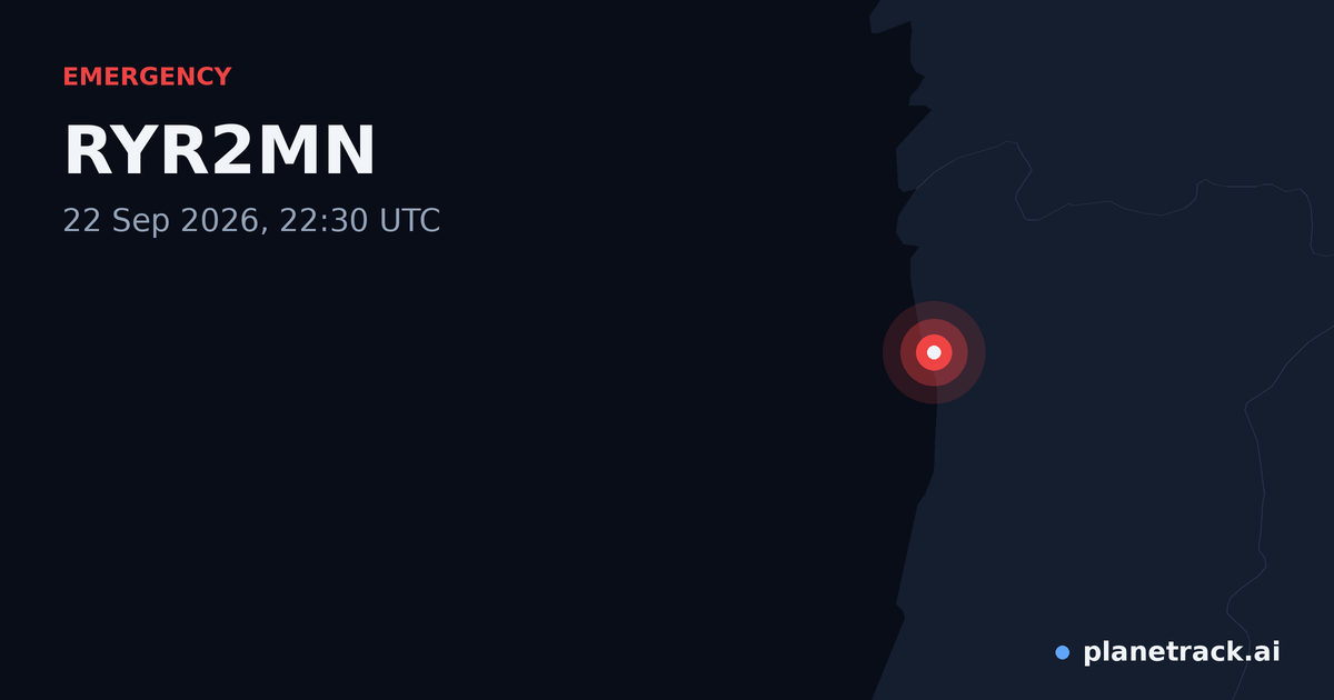 Map of where RYR2MN's emergency: squawk 7500 happened