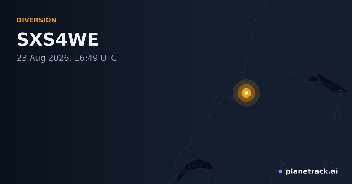 Map of where SXS4WE's diversion happened
