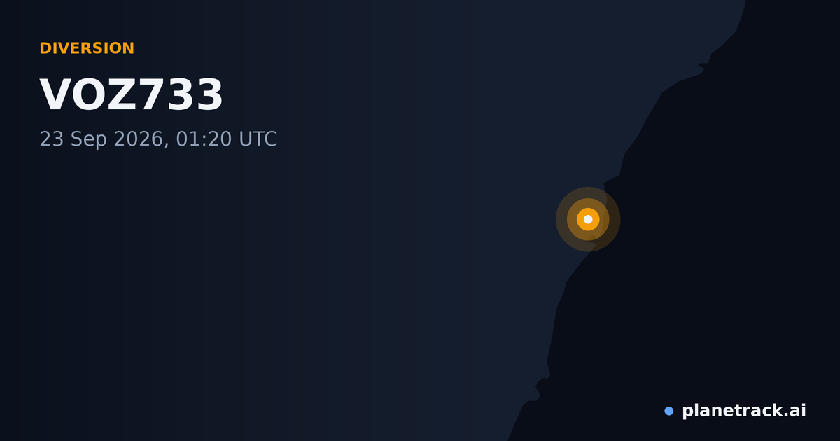 Map of where VOZ733's diversion happened