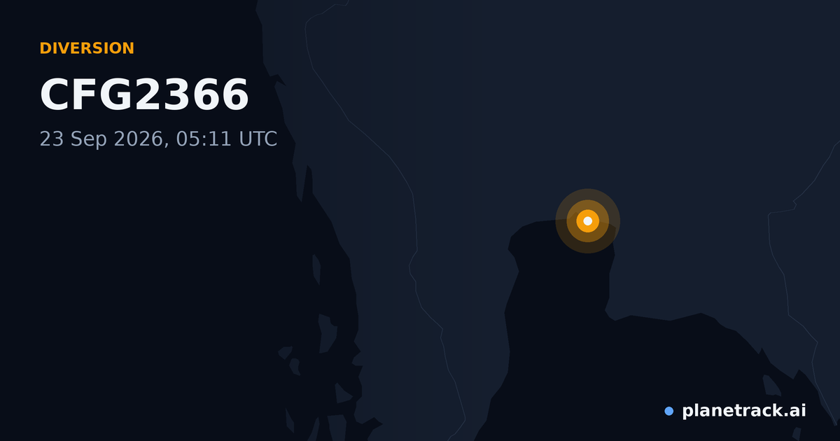 Map of where CFG2366's diversion happened