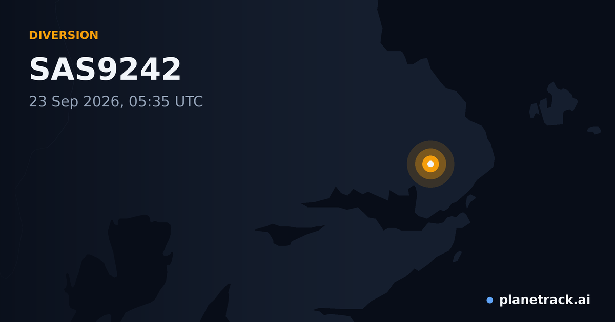 Map of where SAS9242's diversion happened