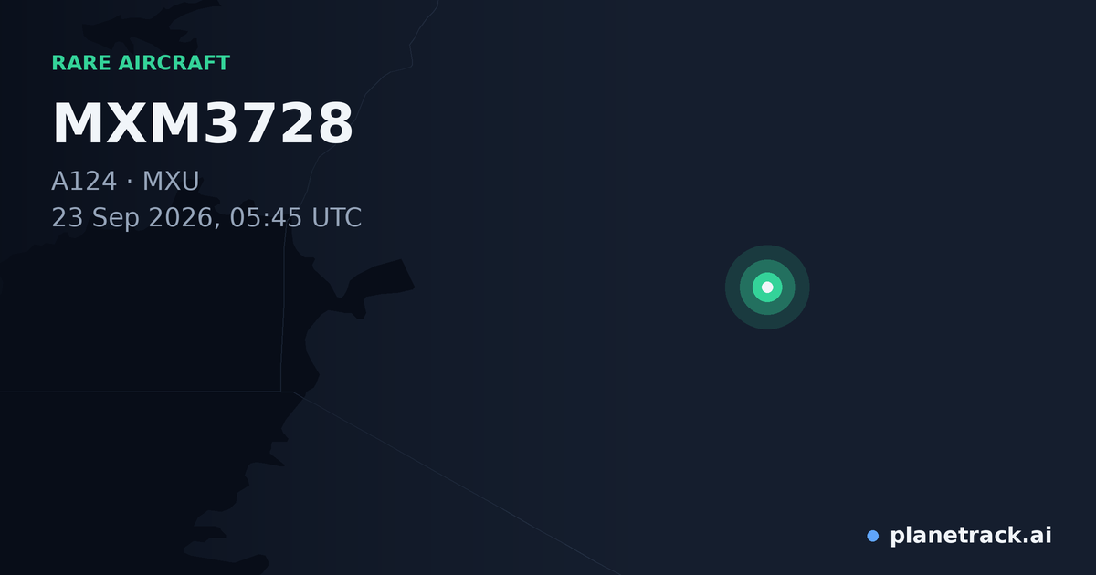 Map of where MXM3728's rare aircraft happened