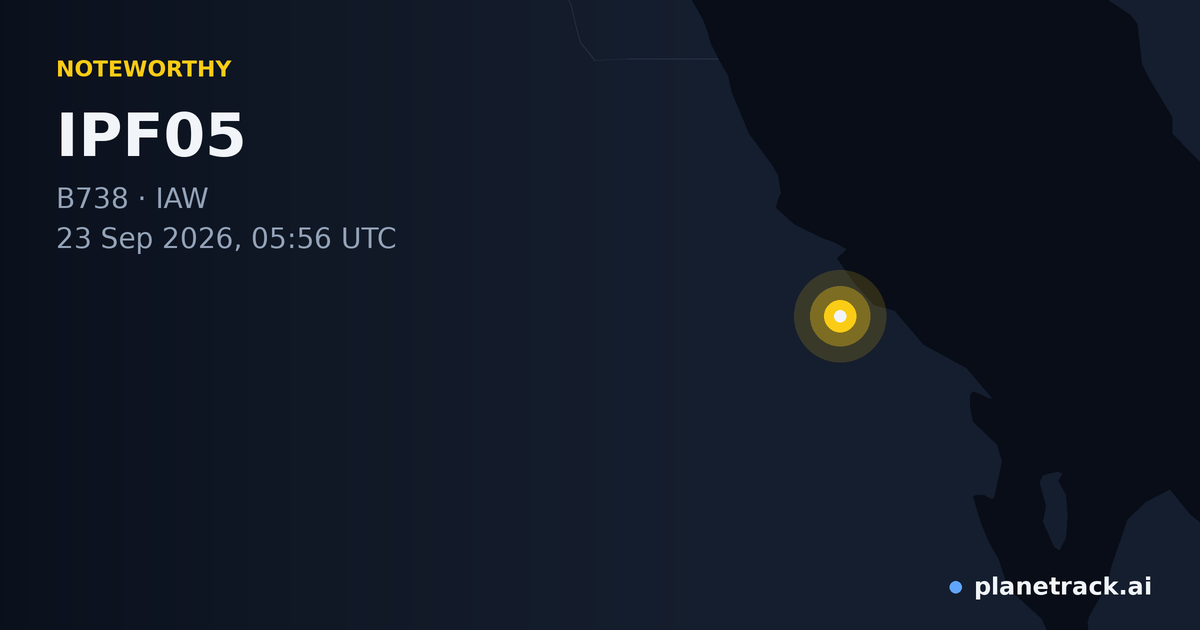 Map of where IPF05's special aircraft happened