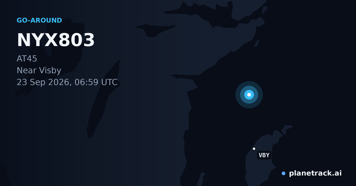 Map of where NYX803's go-around happened
