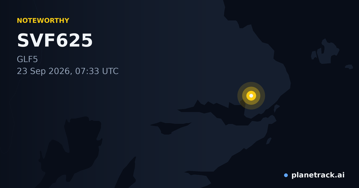 Map of where SVF625's special aircraft happened