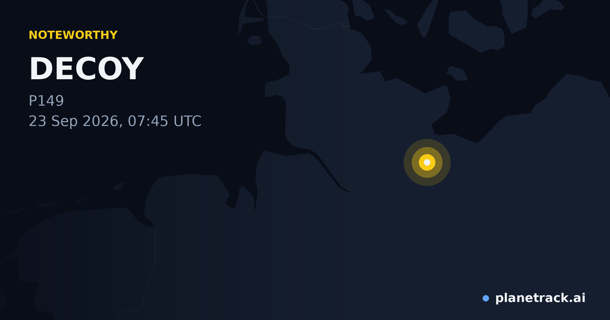 Map of where DECOY's special aircraft happened