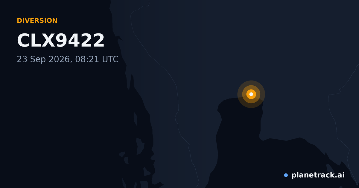 Map of where CLX9422's diversion happened