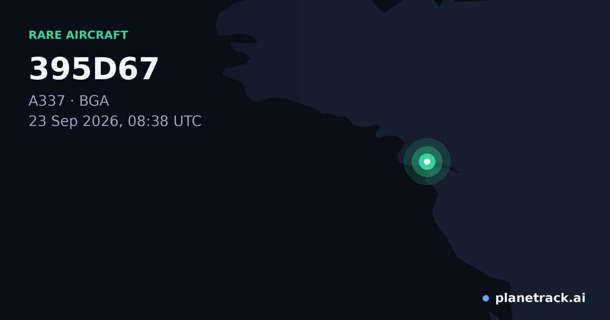 Map of where 395D67's rare aircraft happened