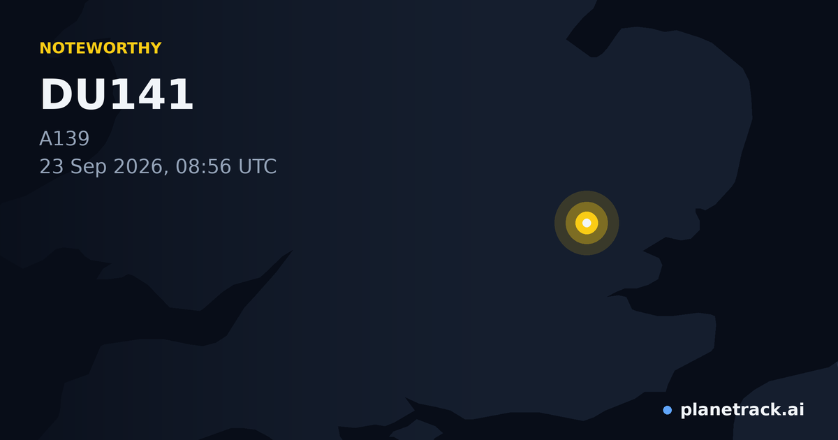 Map of where DU141's special aircraft happened