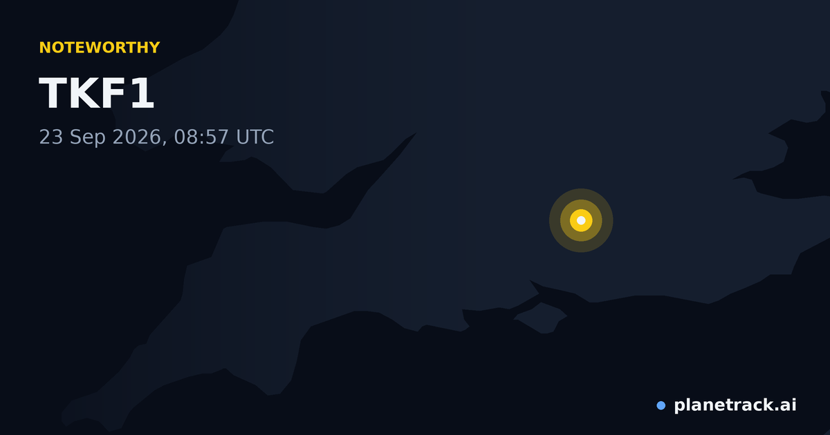 Map of where TKF1's special aircraft happened