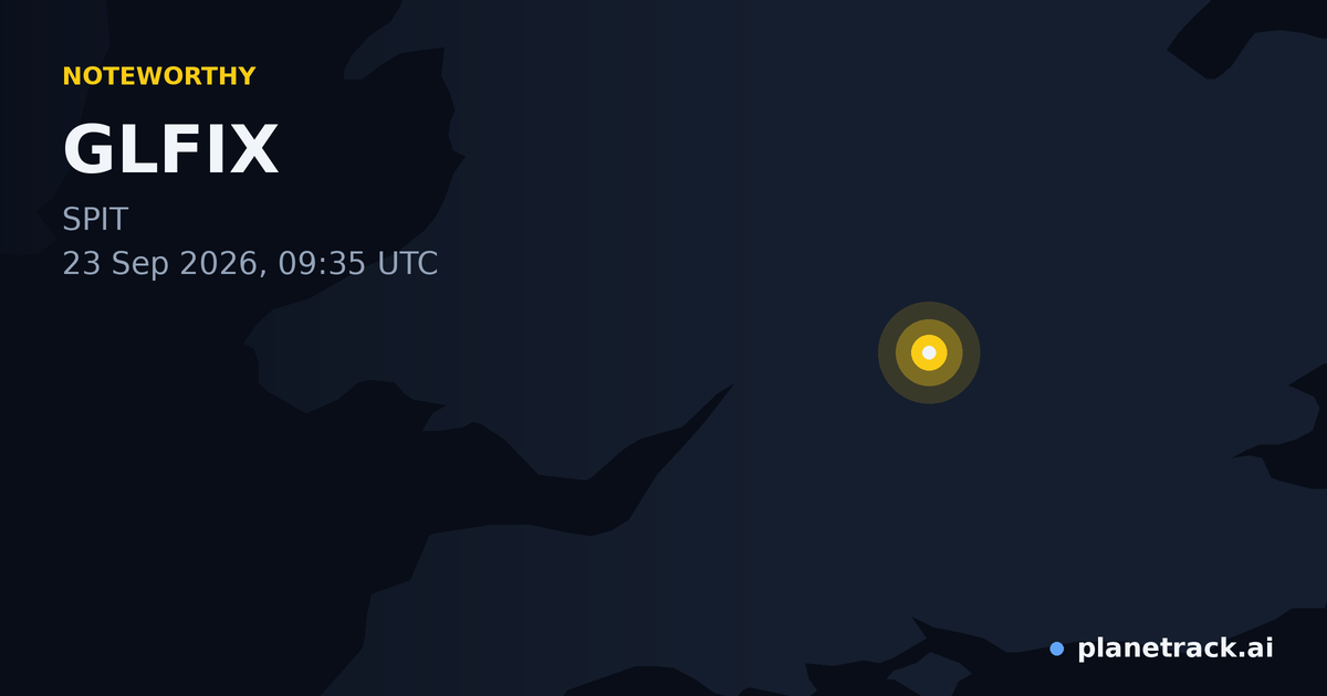 Map of where GLFIX's special aircraft happened