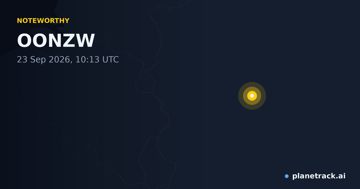 Map of where OONZW's special aircraft happened