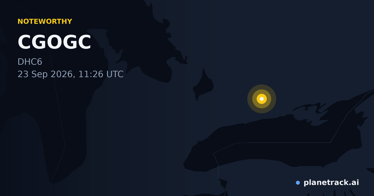 Map of where CGOGC's special aircraft happened