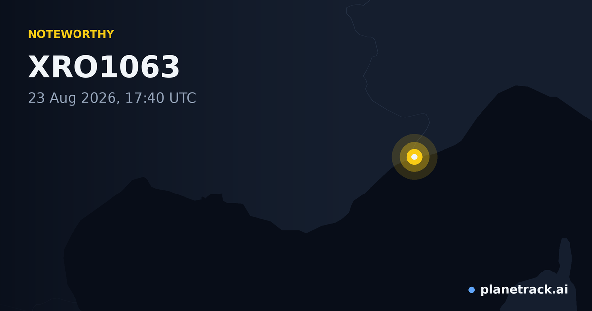 Map of where XRO1063's special aircraft happened