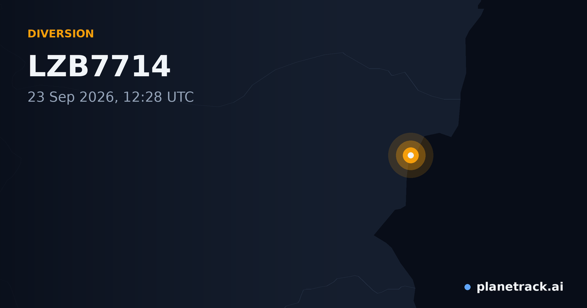 Map of where LZB7714's diversion happened