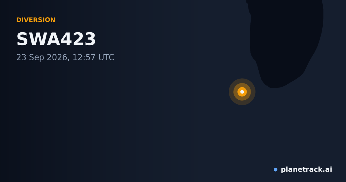 Map of where SWA423's diversion happened